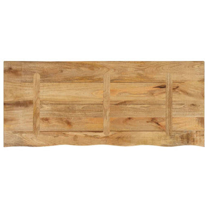 Bordsskiva 140x60x2,5 cm levande kant massivt grovt mangoträ