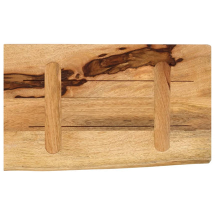 Bordsskiva 40x20x3,8 cm levande kant massivt grovt mangoträ