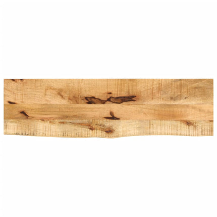 Bordsskiva 110x20x3,8 cm levande kant massivt grovt mangoträ