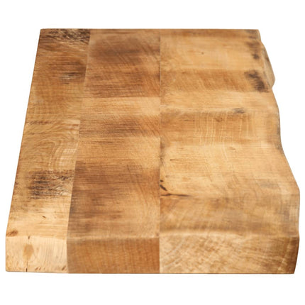 Bordsskiva 140x30x3,8 cm levande kant massivt grovt mangoträ