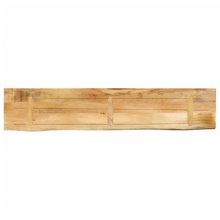 Bordsskiva 140x30x3,8 cm levande kant massivt grovt mangoträ