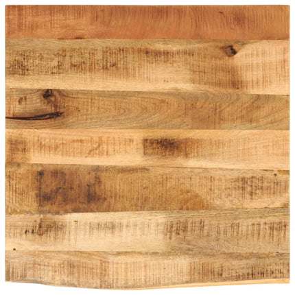 Bordsskiva 40x40x3,8 cm levande kant massivt grovt mangoträ