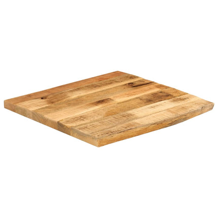 Bordsskiva 40x40x3,8 cm levande kant massivt grovt mangoträ