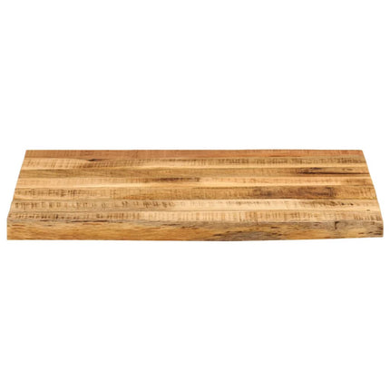Bordsskiva 40x40x3,8 cm levande kant massivt grovt mangoträ