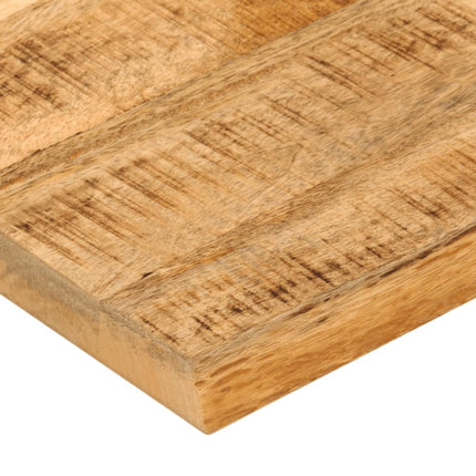 Bordsskiva 40x40x3,8 cm levande kant massivt grovt mangoträ