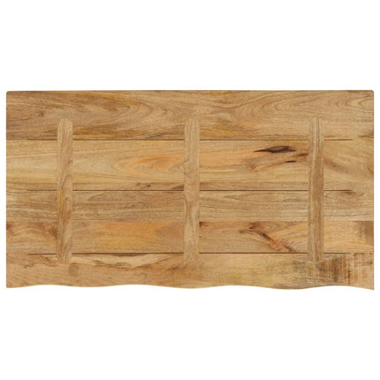 Bordsskiva 120x60x3,8 cm levande kant massivt grovt mangoträ
