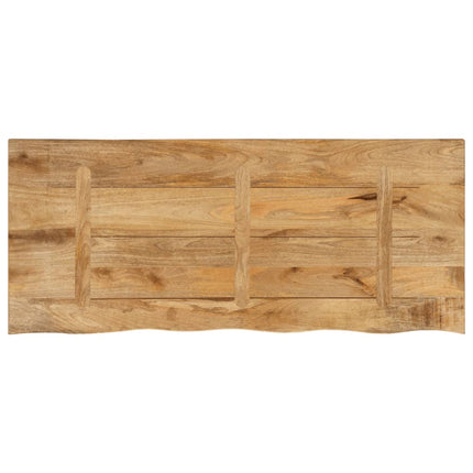 Bordsskiva 140x60x3,8 cm levande kant massivt grovt mangoträ