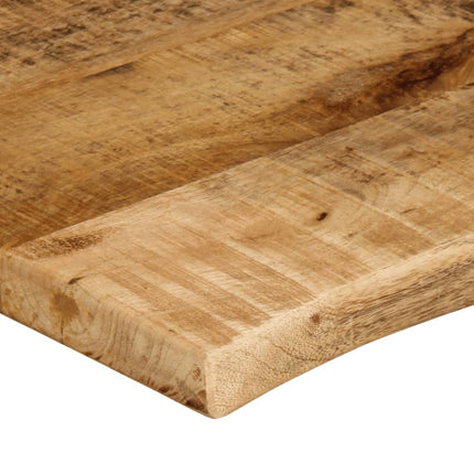 Bordsskiva 140x60x3,8 cm levande kant massivt grovt mangoträ