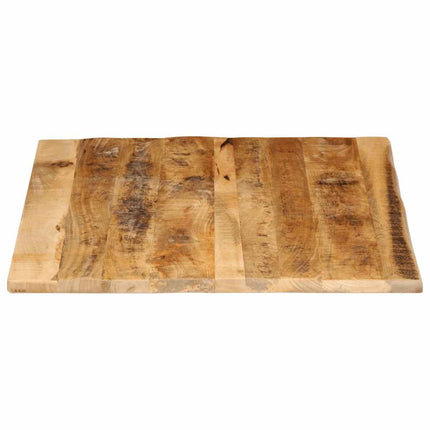 Bordsskiva 100x80x3,8 cm levande kant massivt grovt mangoträ