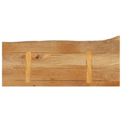 Bordsskiva 70x30x2,5 cm levande kant massivt mangoträ