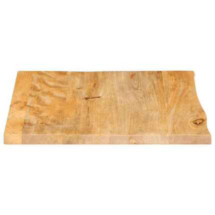 Bordsskiva 40x40x2,5 cm levande kant massivt mangoträ
