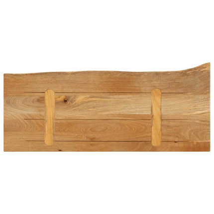 Bordsskiva 80x40x2,5 cm levande kant massivt mangoträ