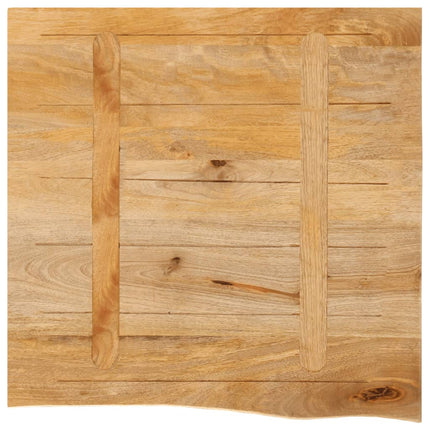 Bordsskiva 80x80x3,8 cm levande kant massivt mangoträ