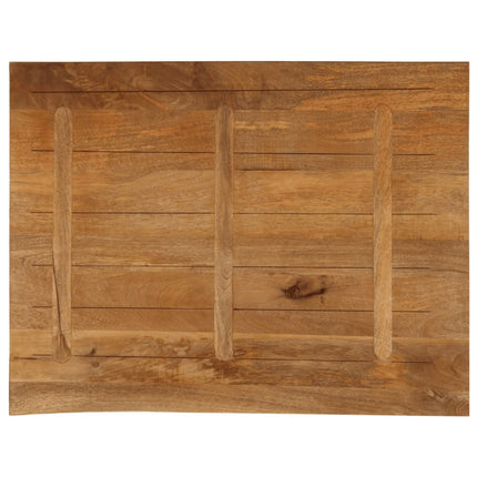 Bordsskiva 90x80x2,5 cm levande kant massivt mangoträ