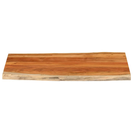 Bordsskiva 100x60x2,5 cm rektangulär massiv akacia levande kant