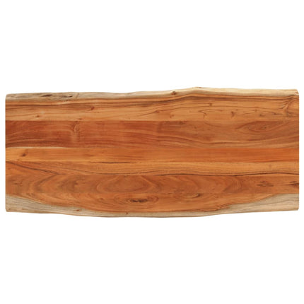 Bordsskiva 140x60x2,5 cm rektangulär massiv akacia levande kant