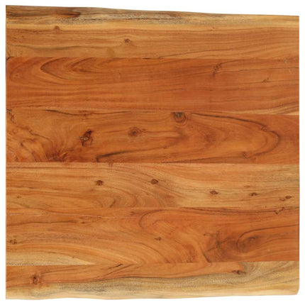 Bordsskiva 80x80x2,5 cm fyrkantig massiv akacia levande kant