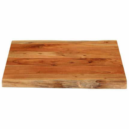Bordsskiva 80x80x2,5 cm fyrkantig massiv akacia levande kant