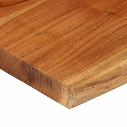 Bordsskiva 80x80x2,5 cm fyrkantig massiv akacia levande kant