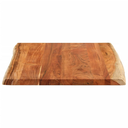 Bordsskiva 100x80x2,5 cm rektangulär massiv akacia levande kant