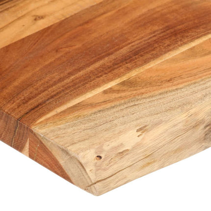Bordsskiva 100x80x2,5 cm rektangulär massiv akacia levande kant