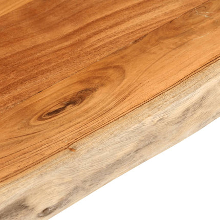 Bordsskiva 100x80x2,5 cm rektangulär massiv akacia levande kant