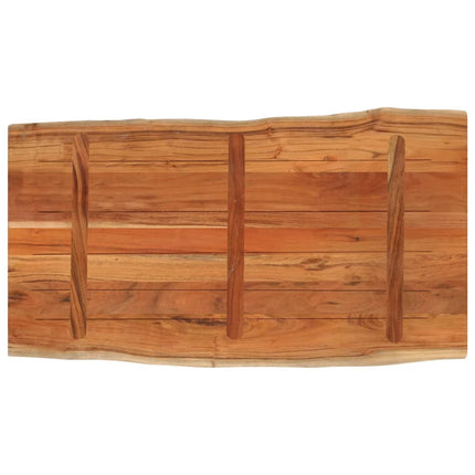 Bordsskiva 120x60x3,8 cm rektangulär massiv akacia levande kant
