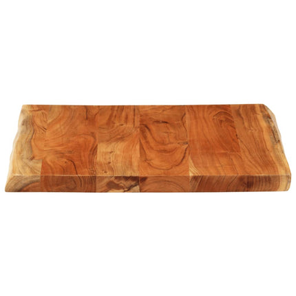 Bordsskiva 80x80x3,8 cm fyrkantig massiv akacia levande kant