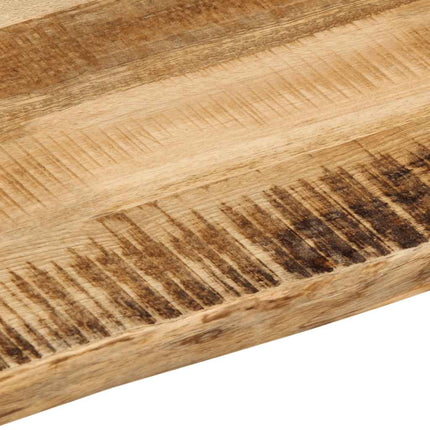 Bordsskiva 40x40x2,5 cm levande kant massivt grovt mangoträ
