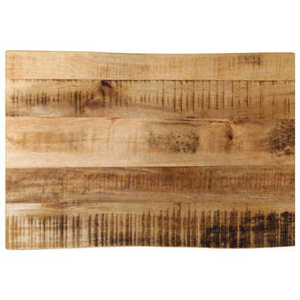 Bordsskiva 50x40x2,5 cm levande kant massivt grovt mangoträ