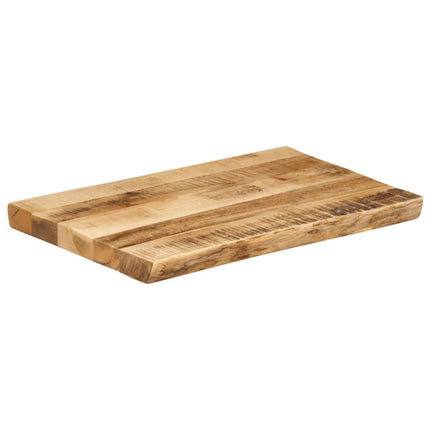 Bordsskiva 50x40x2,5 cm levande kant massivt grovt mangoträ
