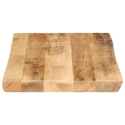 Bordsskiva 50x40x2,5 cm levande kant massivt grovt mangoträ