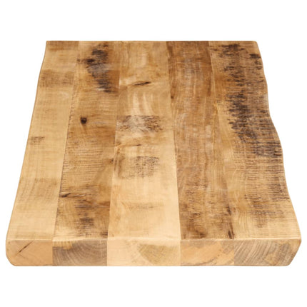 Bordsskiva 140x40x2,5 cm levande kant massivt grovt mangoträ