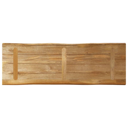 Bordsskiva 140x40x2,5 cm levande kant massivt grovt mangoträ