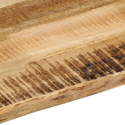 Bordsskiva 60x60x2,5 cm levande kant massivt grovt mangoträ
