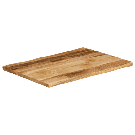 Bordsskiva 70x60x2,5 cm levande kant massivt grovt mangoträ