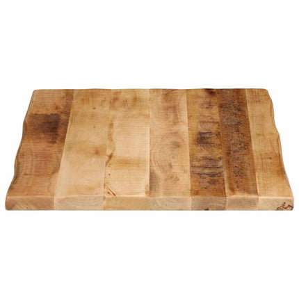 Bordsskiva 80x60x2,5 cm levande kant massivt grovt mangoträ