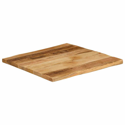 Bordsskiva 40x40x3,8 cm levande kant massivt grovt mangoträ