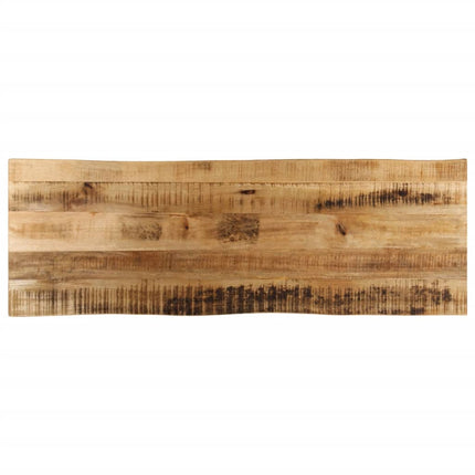 Bordsskiva 140x40x3,8 cm levande kant massivt grovt mangoträ