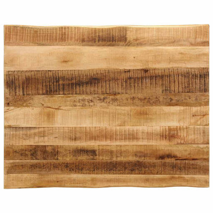 Bordsskiva 100x80x3,8 cm levande kant massivt grovt mangoträ
