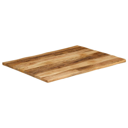 Bordsskiva 110x80x3,8 cm levande kant massivt grovt mangoträ