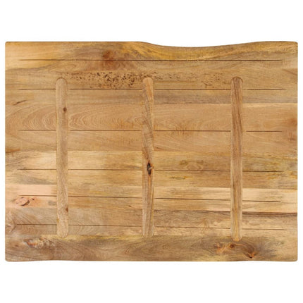 Bordsskiva 90x80x2,5 cm levande kant massivt mangoträ