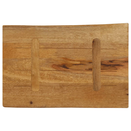 Bordsskiva 50x40x2,5 cm levande kant massivt mangoträ