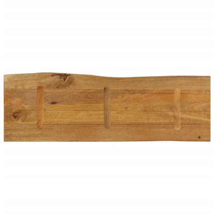 Bordsskiva 120x40x2,5 cm levande kant massivt mangoträ
