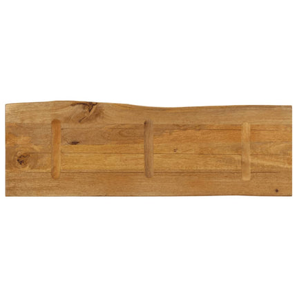 Bordsskiva 120x40x3,8 cm levande kant massivt mangoträ