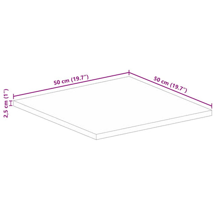 Bordsskiva 50x50x2,5 cm fyrkantig massivt akacia