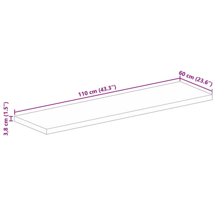 Bordsskiva 110x60x3,8 cm rektangulär massiv akacia