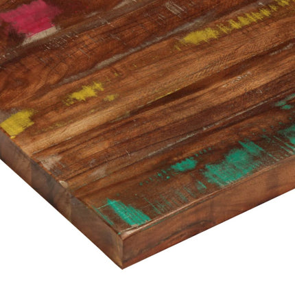 Bordsskiva 80x80x2,5 cm fyrkantig massivt återvunnet trä