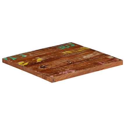 Bordsskiva 50x50x3,8 cm fyrkantig massivt återvunnet trä