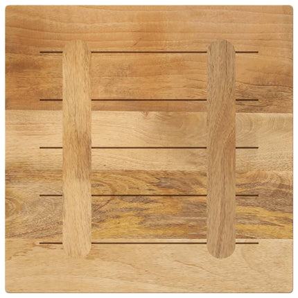Bordsskiva 60x60x1,5 cm fyrkantig massivt grovt mangoträ